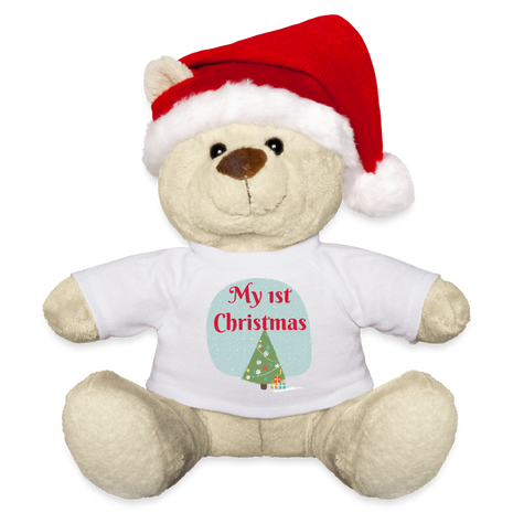 My 1st Christmas Teddy - white