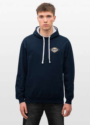 Crossfit Contrast Colour Hoodie - navy/heather grey