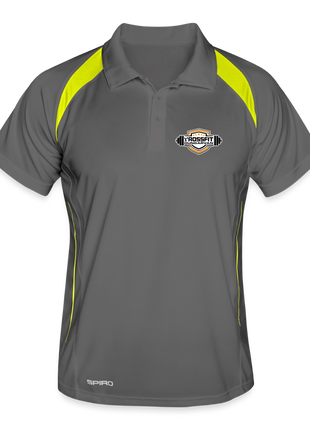 Men's Crossfit Sports Polo - grey/lime