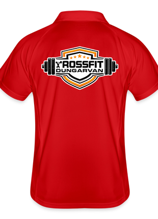 Men's Crossfit Sports Polo - red/white