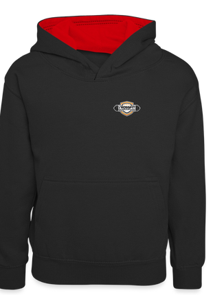 Crossfit Teen Contrast Hoodie - black/red