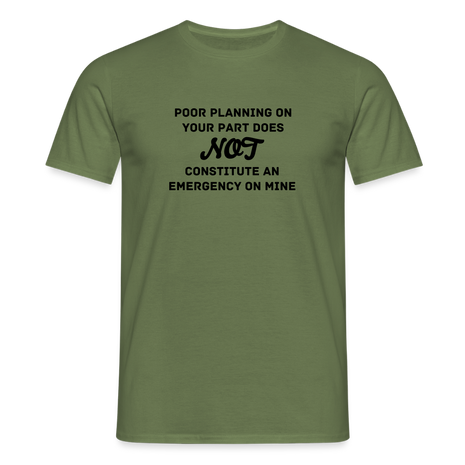 Men's Poor Planning T-Shirt - military green