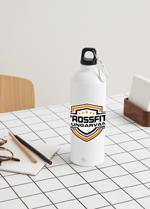 Crossfit Water bottle with carabiner 750 ml - white