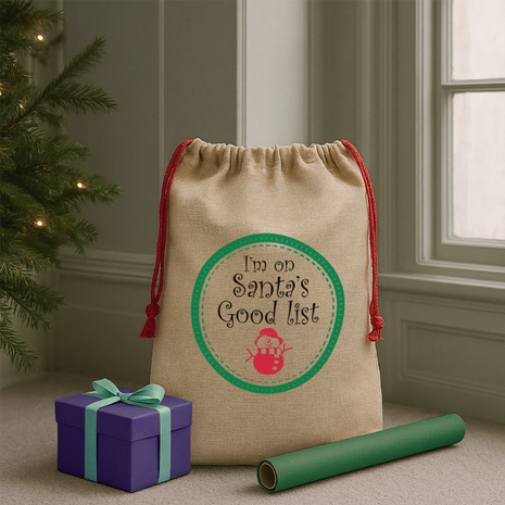 Good List Christmas sack - beige