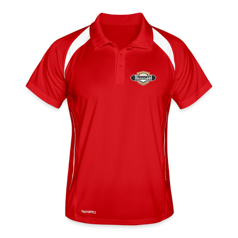 Men's Crossfit Sports Polo - red/white
