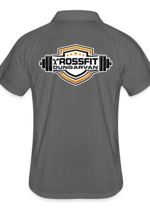 Men's Crossfit Sports Polo - grey/lime
