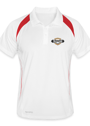 Men's Crossfit Sports Polo - white/red