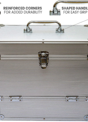 Vinyl Case 12" Aluminium Vinyl Storage Case with Unique Folding Front Flap - siopashop.ie