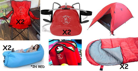 2 Man Camping Bundle 2 Person Red Camping Bundle - siopashop.ie