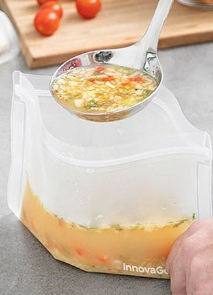 Reuseable Food Bags Foodies Reusable Storage Bag Set x10/Bag Holder Bundle - siopashop.ie