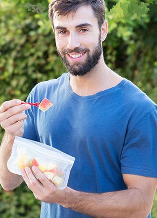 Reuseable Food Bags Foodies Reusable Storage Bag Set x10/Bag Holder Bundle - siopashop.ie