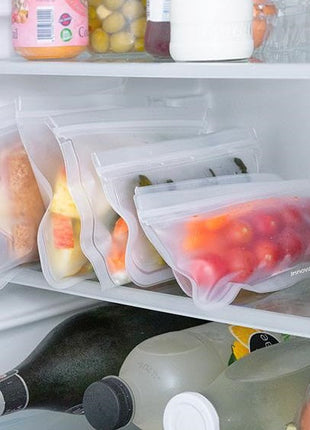 Reuseable Food Bags Foodies Reusable Storage Bag Set x10/Bag Holder Bundle - siopashop.ie
