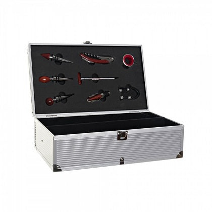 Wine Case 8 Piece Stainless Steel Case Wine Accessory Set - siopashop.ie